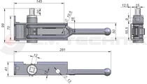 Curtain tensioner ADAICO squared right