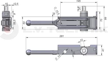 Curtain tensioner ADAICO squared left