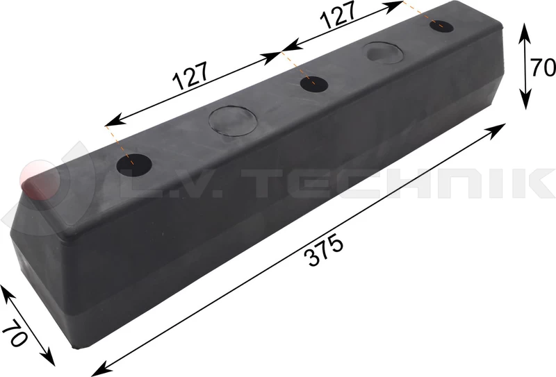 Rubber buffer 375x70x70