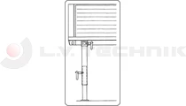 Lock handle 25mm