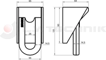 Lashing ring with housing 3500daN