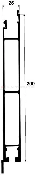 Alu profile 200mm lower Eurolock