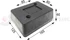 Rubber buffer 165x125x60 2 holes
