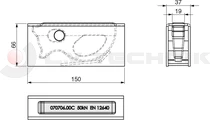 Lashing ring with housing 5t EN12640