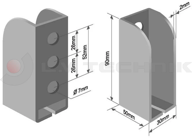 Pocket for tarpaulin profile to screw