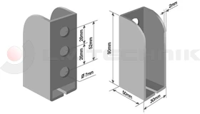 Pocket for tarpaulin profile to screw