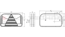 Universal LED rear lamp left left