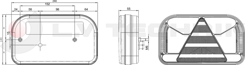 Universal LED rear lamp right right