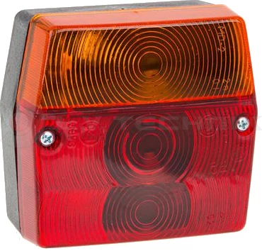 Left rear lamp with a number plate light 