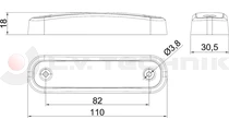 Clearance marker LED red