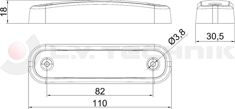 Clearance marker LED white