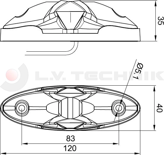 LED clearance red/white