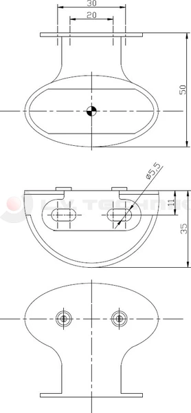 Helyzetjelző tartóval FT012 LED fehér FRISTOM