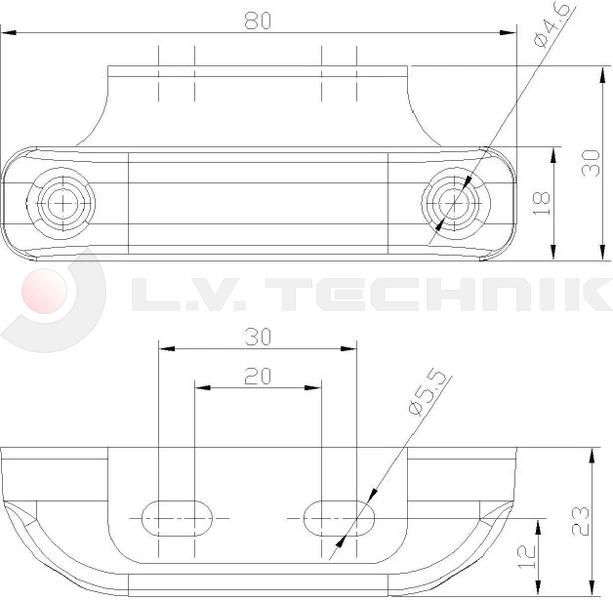 LED clearance lamp red