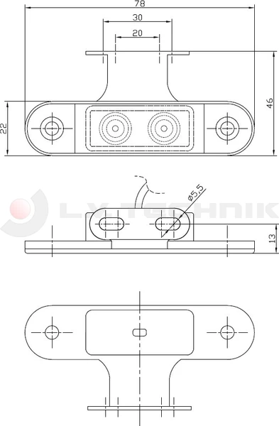 LED clearance lamp yellow