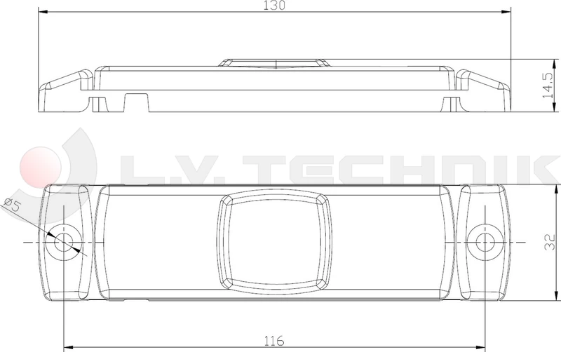 LED clearance lamp red