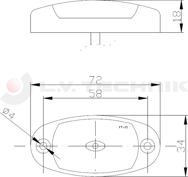 LED clearance lamp yellow