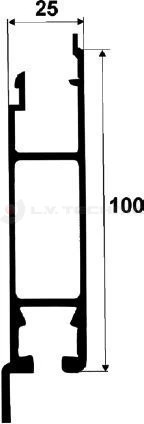 Alu profile 100mm lower Eurolock