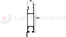 Alu profile 100mm lower Eurolock