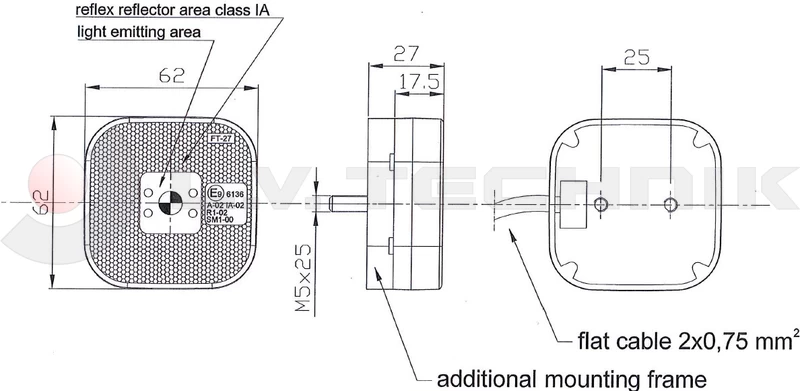 LED clearance lamp red