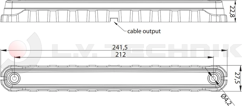 LED clearance lamp red