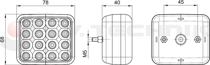 LED reversing lamp