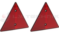 Triangular reflector with 2 mounting holes red