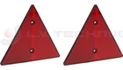 Triangular reflector with 2 holes red
