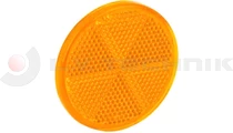 Yellow adhesive tape round reflector