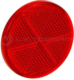 Red adhesive tape round reflector