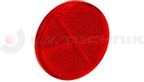 Red adhesive tape round reflector