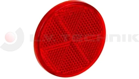 Red adhesive tape round reflector