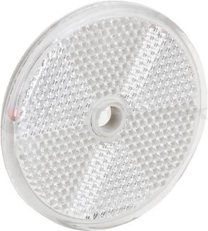 White round reflector with a mounting hole