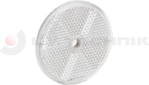White round reflector with a mounting hole