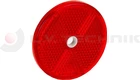 Red round reflector with a hole