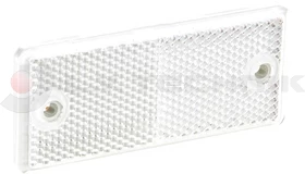 White rectengular reflector with 2 holes