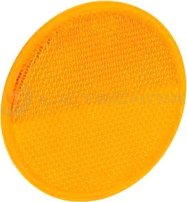 Yellow round reflector with a screw