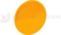 Yellow round reflector with a screw