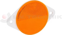 Yellow round reflector with mounting holes