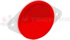 Red round reflector with holes