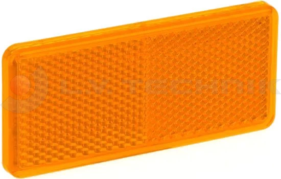 Yellow adhesive tape rectengular reflector