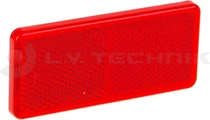 Red adhesive tape rectengular reflector