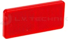 Red adhesive tape rectengular reflector