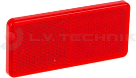 Red adhesive tape rectengular reflector