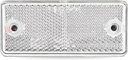 White rectengular reflector with 2 mounting holes