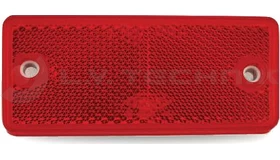 Red rectengular reflector with 2 holes