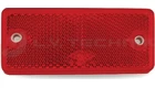 Red rectengular reflector 2 holes + adhesive