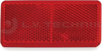 Red adhesive tape rectengular reflector