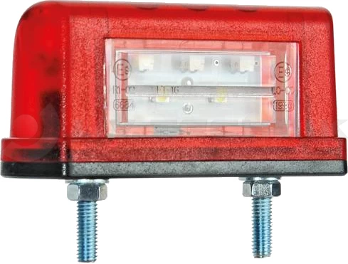 Number plate red LED lamp with cable