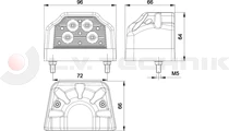 Number plate LED lamp with cable